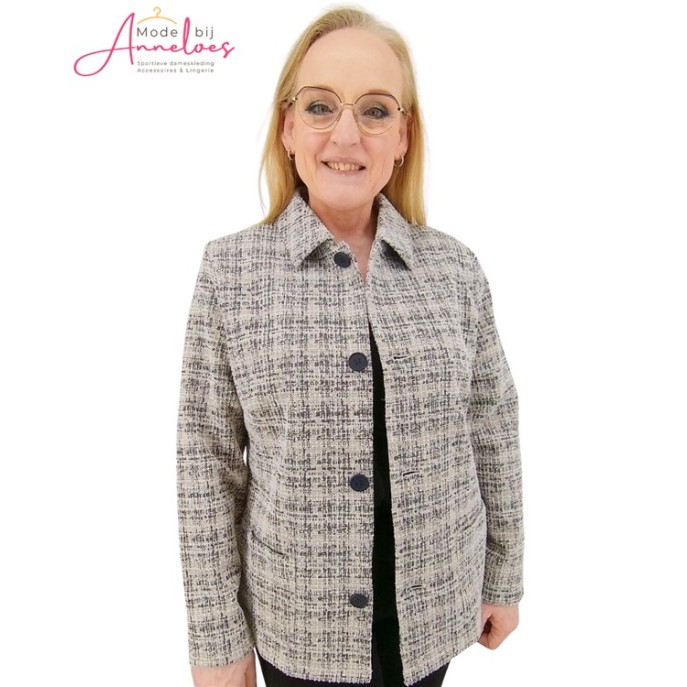 Barbara Lebek blazer mellee Marine Zand